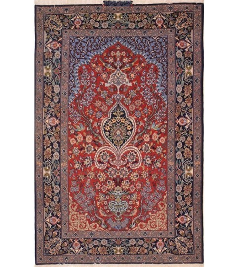 Tappeto Isfahan trema seta 110x166 cm