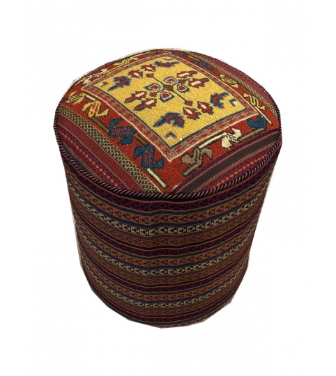 Pouf Rotondo Sumak - Kilim Persiano 45x45 cm