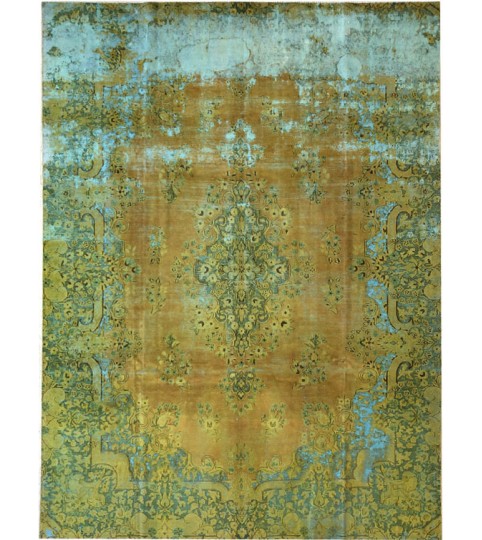 Tappeto Vintage decolorato Persiano Kirman 279x369 cm