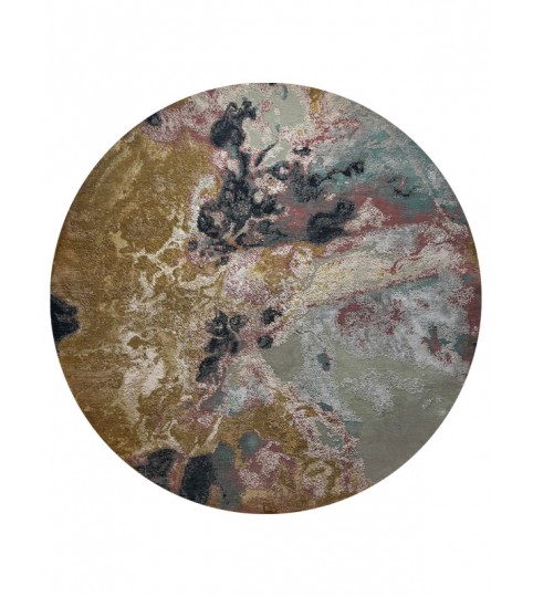 Tappeto Moderno Himalaya Seta Bambù Rotondo