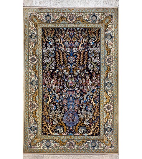 Tappeto Isfahan trema seta 98x155 cm