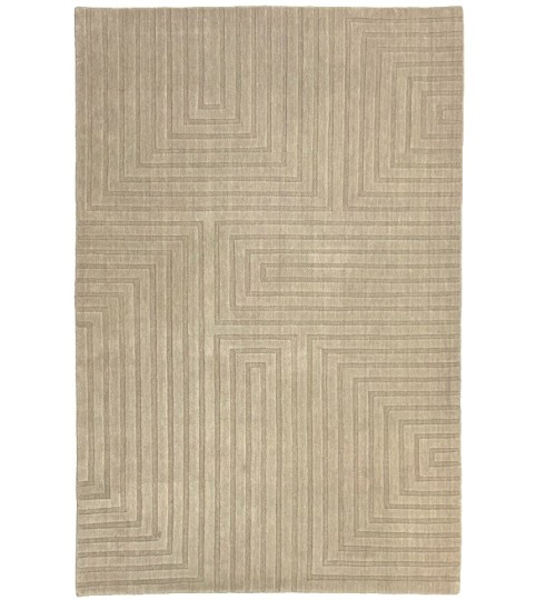 Tappeto Moderno Beige Rilevo 240x150 cm