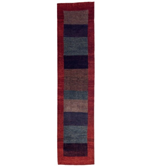 Passatoia Gabbeh 340x85 cm rosso